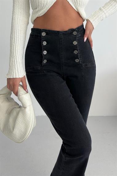 Çok Düğmeli İspanyol Kot Pantolon