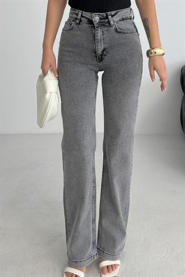 Dikişli Paça Bol Paça Relax Kot Pantolon