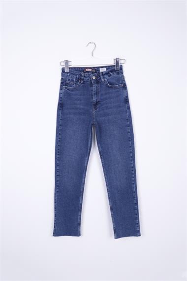 Dikişsiz Paça Mom Fit Kot Pantolon