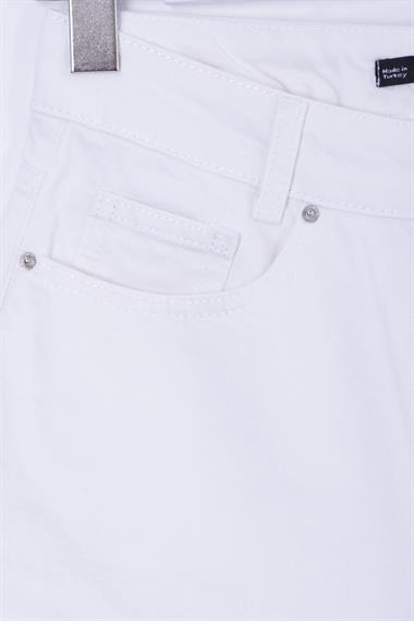 Double Folded Bottom Denim Short White White (S-XL-6)