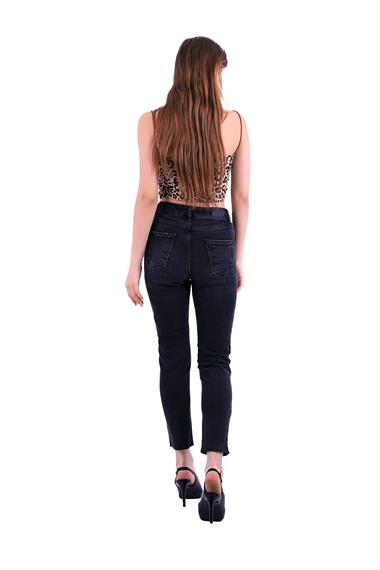 Fringe Ending Comfort Slim Ankle Length Ripped Jean Anthracite Denim Anthracite Denim (28-33)