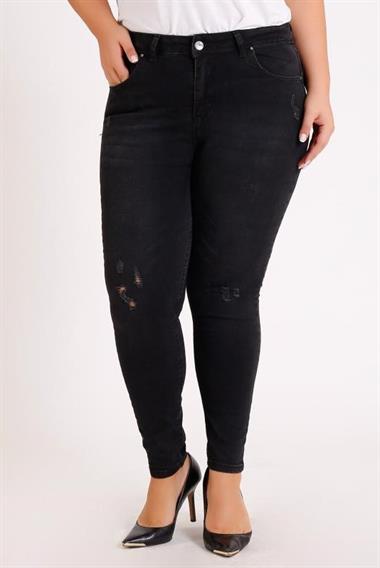 High Waisted and Ripped Jean Anthracite Denim Anthracite Denim (34-40)