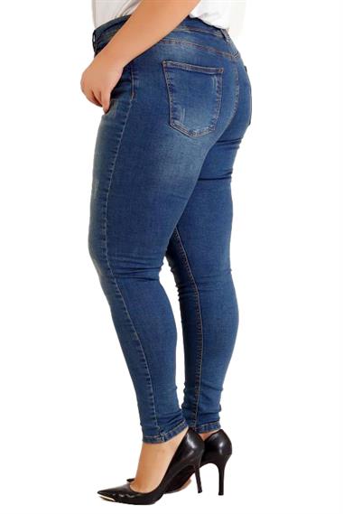 High Waisted and Ripped Jean Dark Tinted Denim Dark Tinted Denim (34-40)