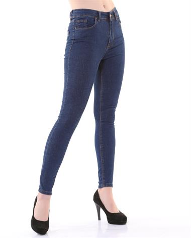 High Waisted Ankle Length Skinny Jean Regular Dark Blue Regular Dark Blue (26-31)