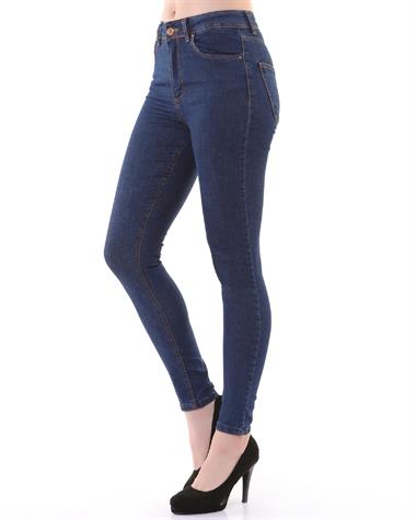 High Waisted Ankle Length Skinny Jean Regular Dark Blue Regular Dark Blue (26-31)