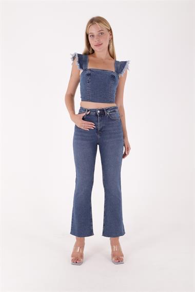İspanyol Mom Fit Kot Pantolon