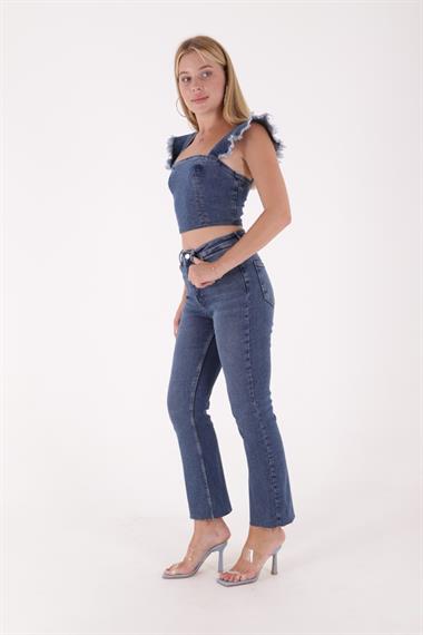İspanyol Mom Fit Kot Pantolon