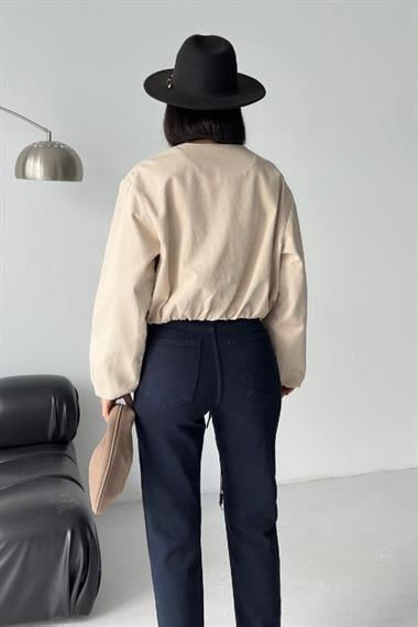 Lastikli Bomber Ceket