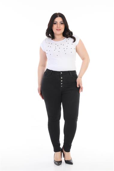 Önü 5 Düğmeli Skinny Kot Pantolon