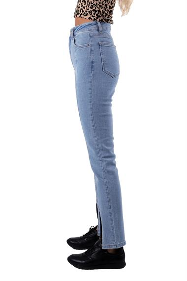 Önü Yırtmaçlı Mom Fit Jean