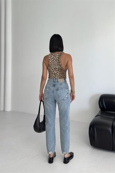 Paçası Mom Fit Kot Pantolon