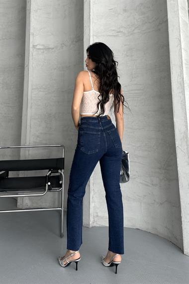 Serpme Yıldızlı Mom Fit Kot Pantolon