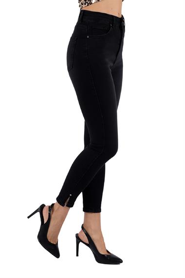 Skinny Jean with Bottom Side Zipper Anthracite Denim Anthracite Denim (28-33)