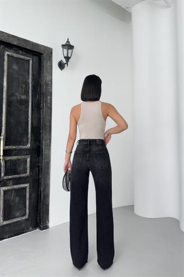 Taşlı Straight Kot Pantolon