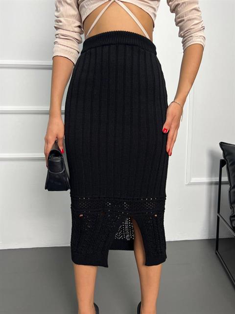 Knitwear Slit Detail Skirt