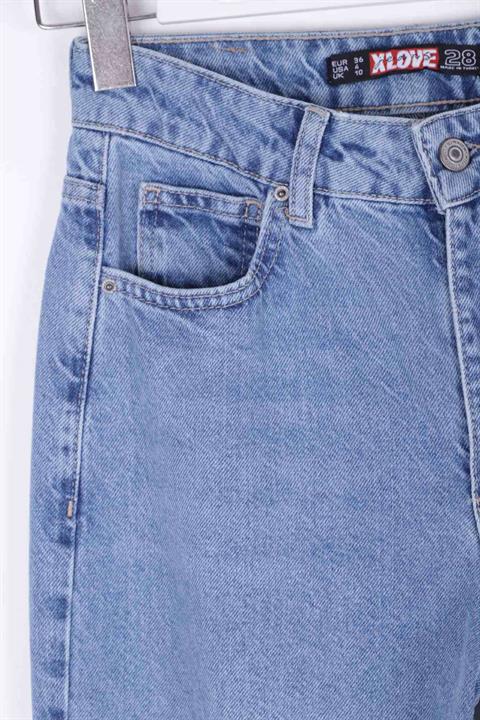 Wide Leg High Waisted Relaxed Jean Light Blue Denim Light Blue Denim (26-28)