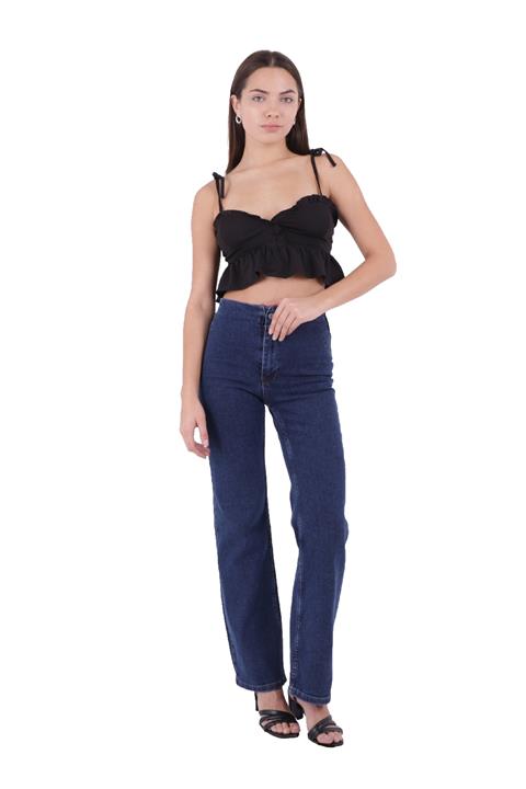 Wide Leg Jean with Dart and No Pocket Regular Dark Blue Regular Dark Blue (26-31)
