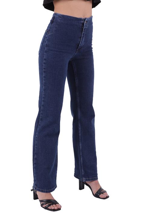 Wide Leg Jean with Dart and No Pocket Regular Dark Blue Regular Dark Blue (26-31)