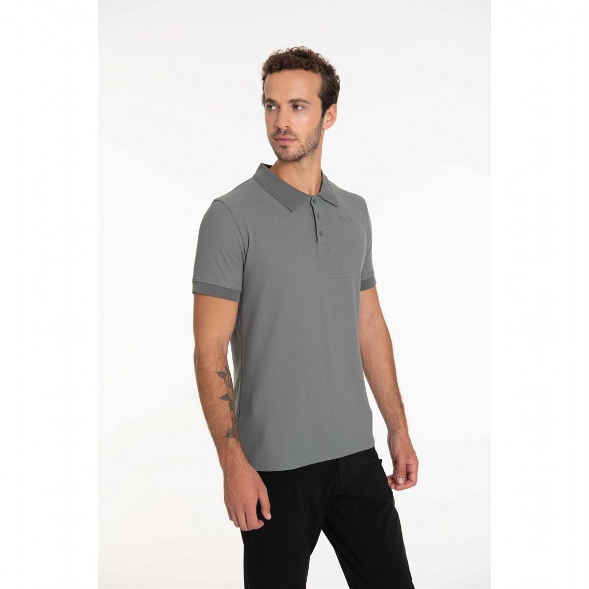 2AS Teal Polo Yaka Erkek Antrasit Tshirt