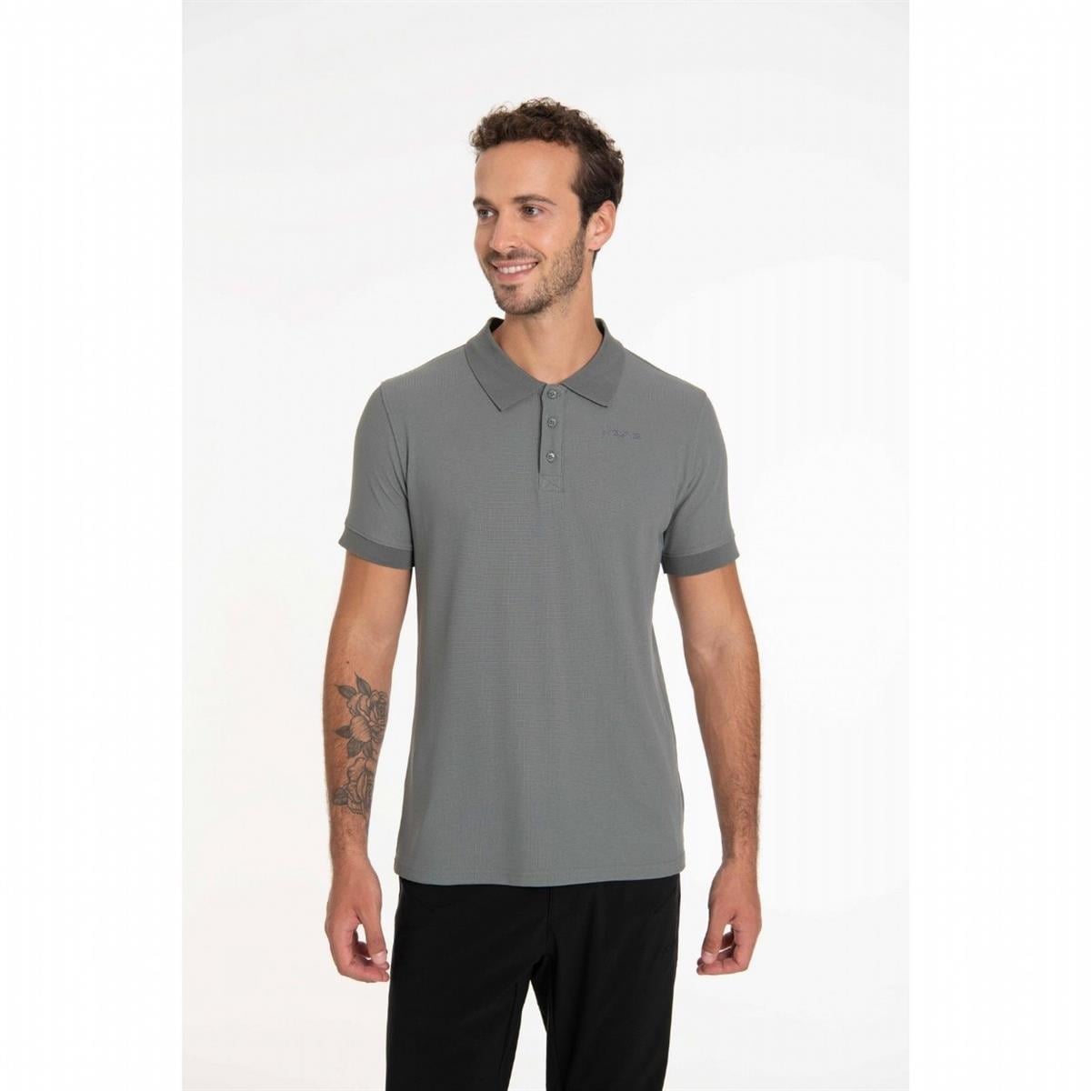 2AS Teal Polo Yaka Erkek Antrasit Tshirt