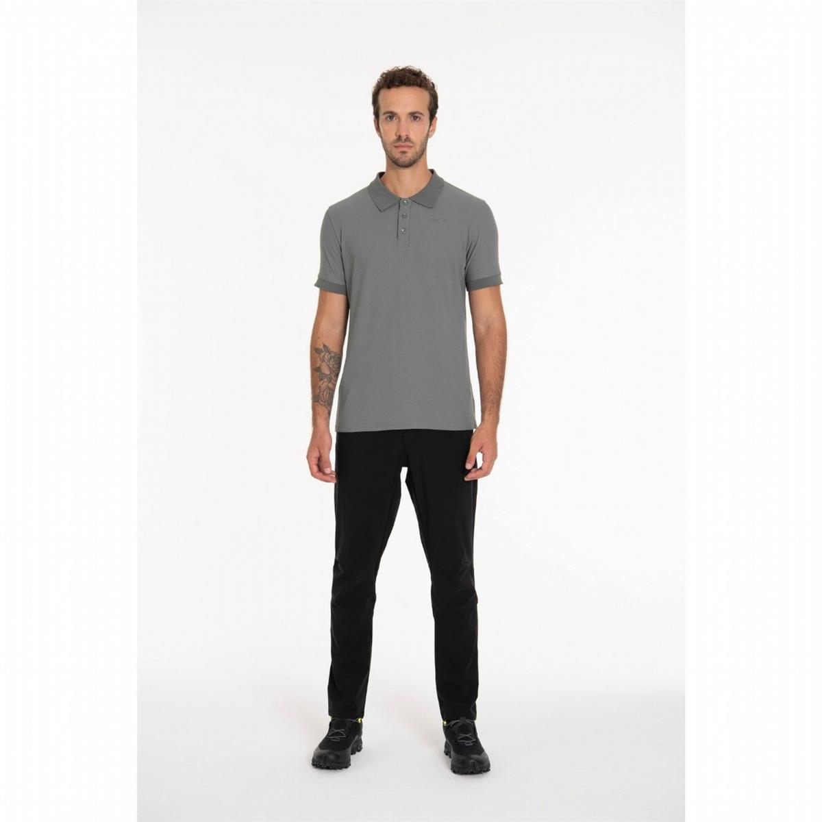 2AS Teal Polo Yaka Erkek Antrasit Tshirt