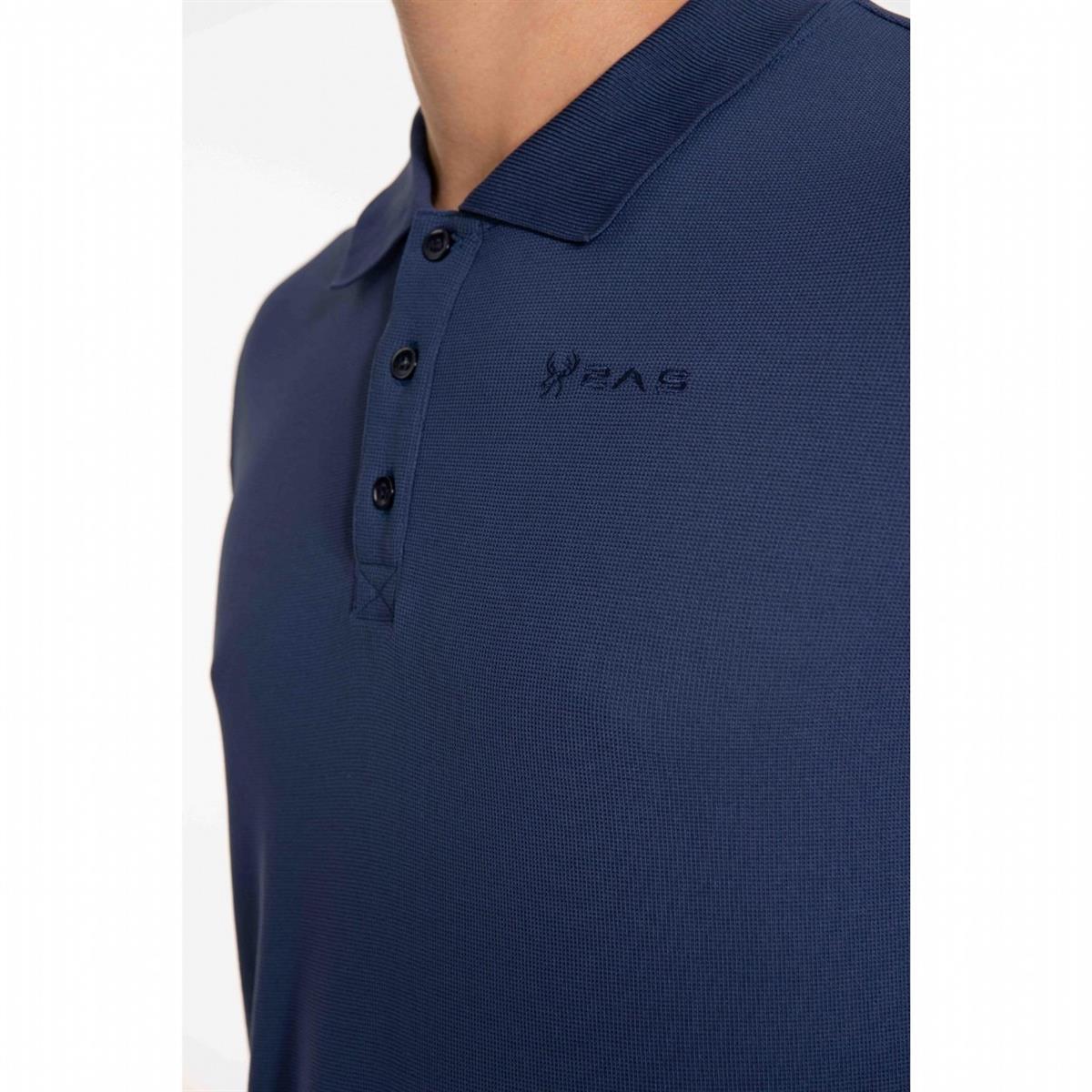 2AS Teal Polo Yaka Erkek Lacivert Tshirt