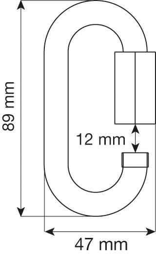 Camp Oval Quick Link Çelik Karabina 45 kN