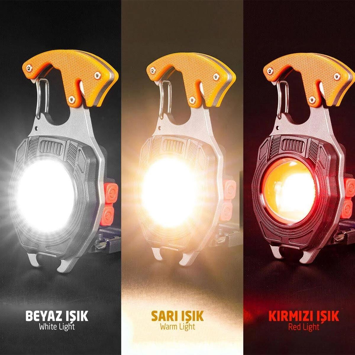 Milo Adventure Design 500 Lümen Çok Fonksiyonlu Anahtarlık Fener