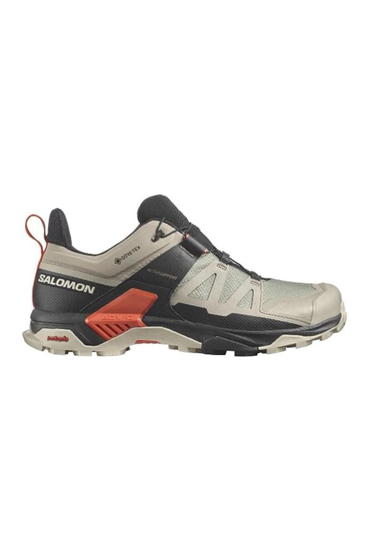 Salomon X Ultra 4 Gore-Tex Erkek Gri/Kırmızı Ayakkabı