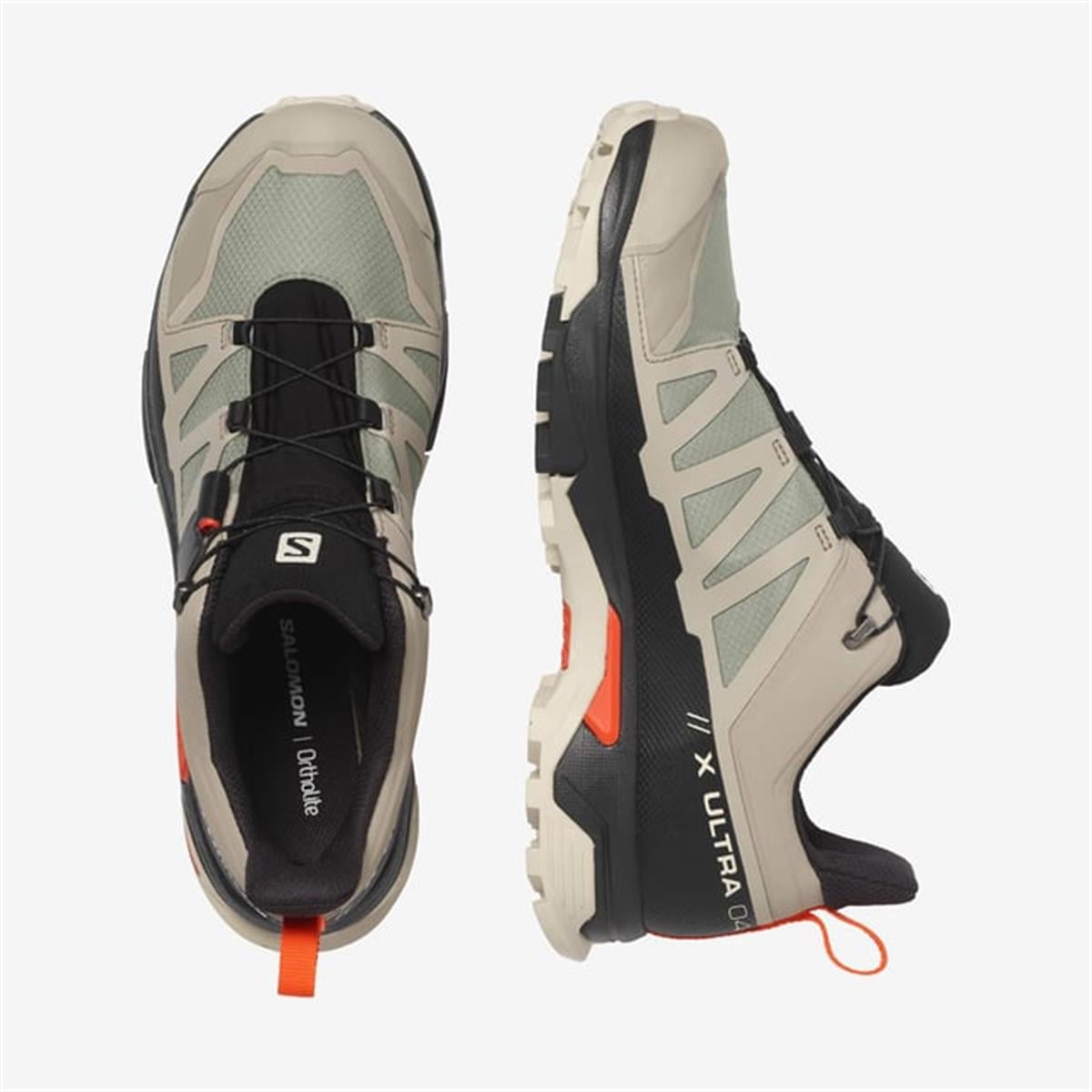 Salomon X Ultra 4 Gore-Tex Erkek Gri/Kırmızı Ayakkabı