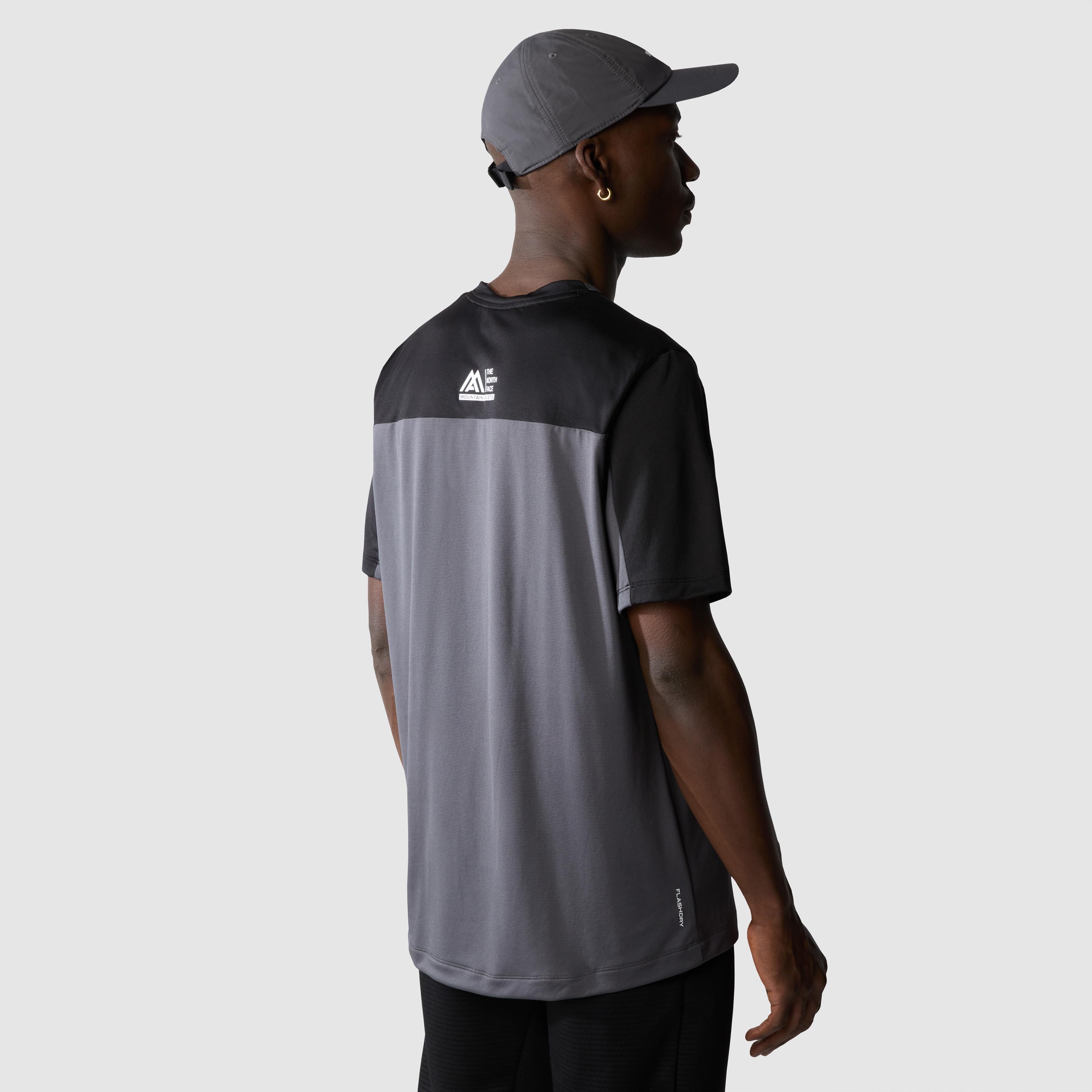 The North Face M Mountain Athletics Erkek Tişört Gri-Siyah
