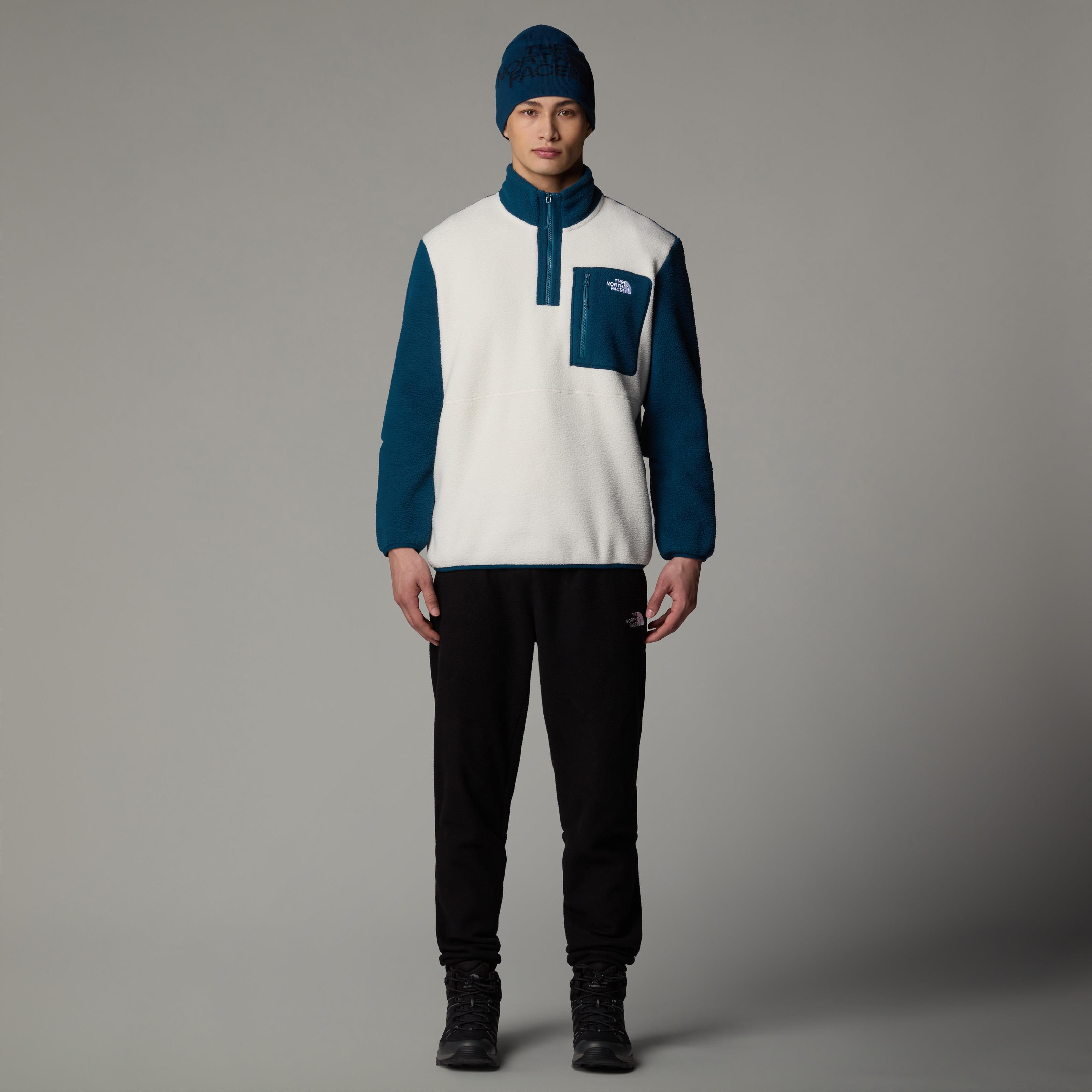 The North Face Yumiori 1/4 Fermuarlı Erkek Polar Mont Beyaz/Mavi