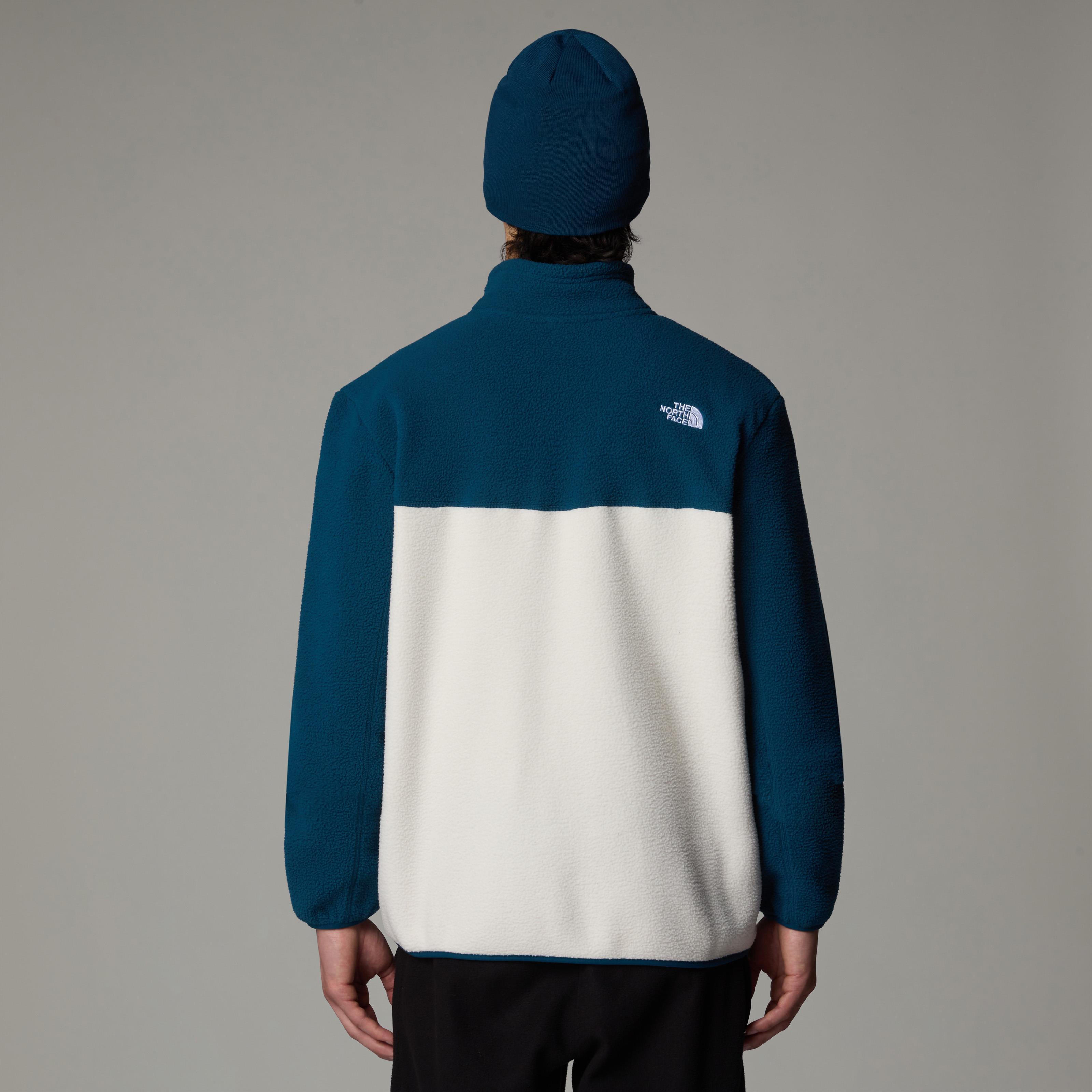 The North Face Yumiori 1/4 Fermuarlı Erkek Polar Mont Beyaz/Mavi