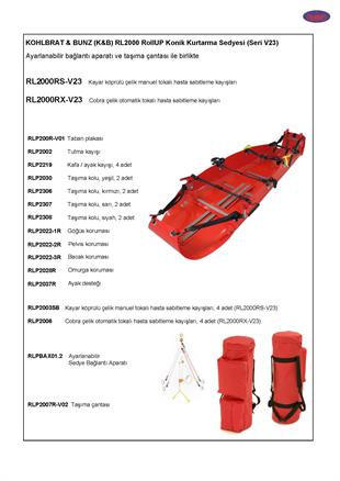 KOHLBRAT & BUNZ (K&B) RL2000 RollUP Konik Kurtarma Sedyesi-ex