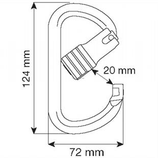 Camp Ansı Oval Tri-Lock Karabina