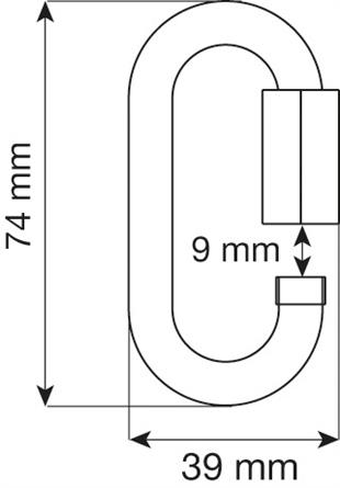 Camp Oval Quick Link Inox Paslanmaz Çelik Karabina - 50 kN