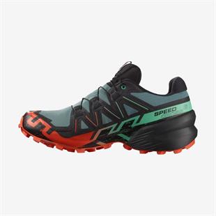 Salomon Speedcross 6 Gtx Erkek Koşu Ayakkabısı Yeşil-Turuncu 