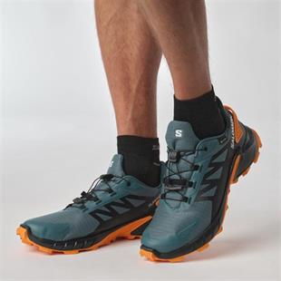 Salomon SuperCross 4 Gtx Erkek Ayakkabı Turkuaz/Turuncu