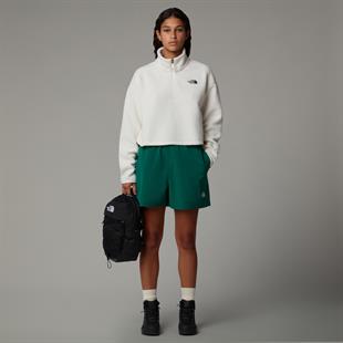 The North Face Cropped Uzun Tüylü Kadın Polar Beyaz