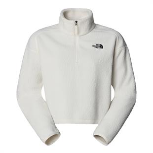 The North Face Cropped Uzun Tüylü Kadın Polar Beyaz