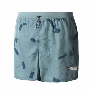 The North Face M Printed Sunriser Erkek Mavi Şort