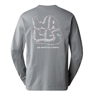 The North Face Outdoor Erkek Uzun Kollu T-Shirt Gri