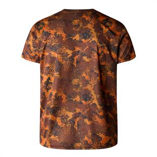 The North Face Reaxion Amp Crew Print Erkek T-Shirt Kahverengi/Turuncu