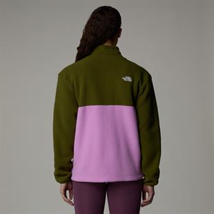 The North Face Yumiori Tam Boy Fermuarlı Kadın Polar Mont Pembe/Yeşil 