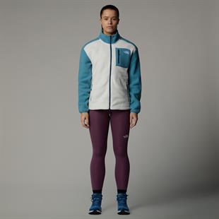 The North Face Yumiori Tam Boy Fermuarlı Kadın Polar Mont Beyaz/Mavi 
