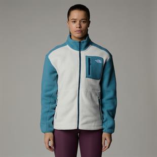 The North Face Yumiori Tam Boy Fermuarlı Kadın Polar Mont Beyaz/Mavi 