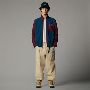 The North Face Yumiori Tam Boy Fermuarlı Erkek Polar Mont Mavi/Bordo