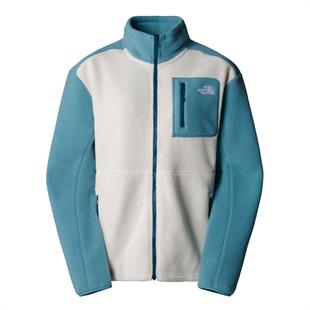 The North Face Yumiori Tam Boy Fermuarlı Kadın Polar Mont Beyaz/Mavi 