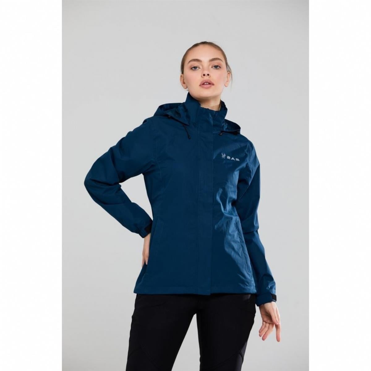 2AS Sammuan Kadın Yağmurluk Lacivert Mont