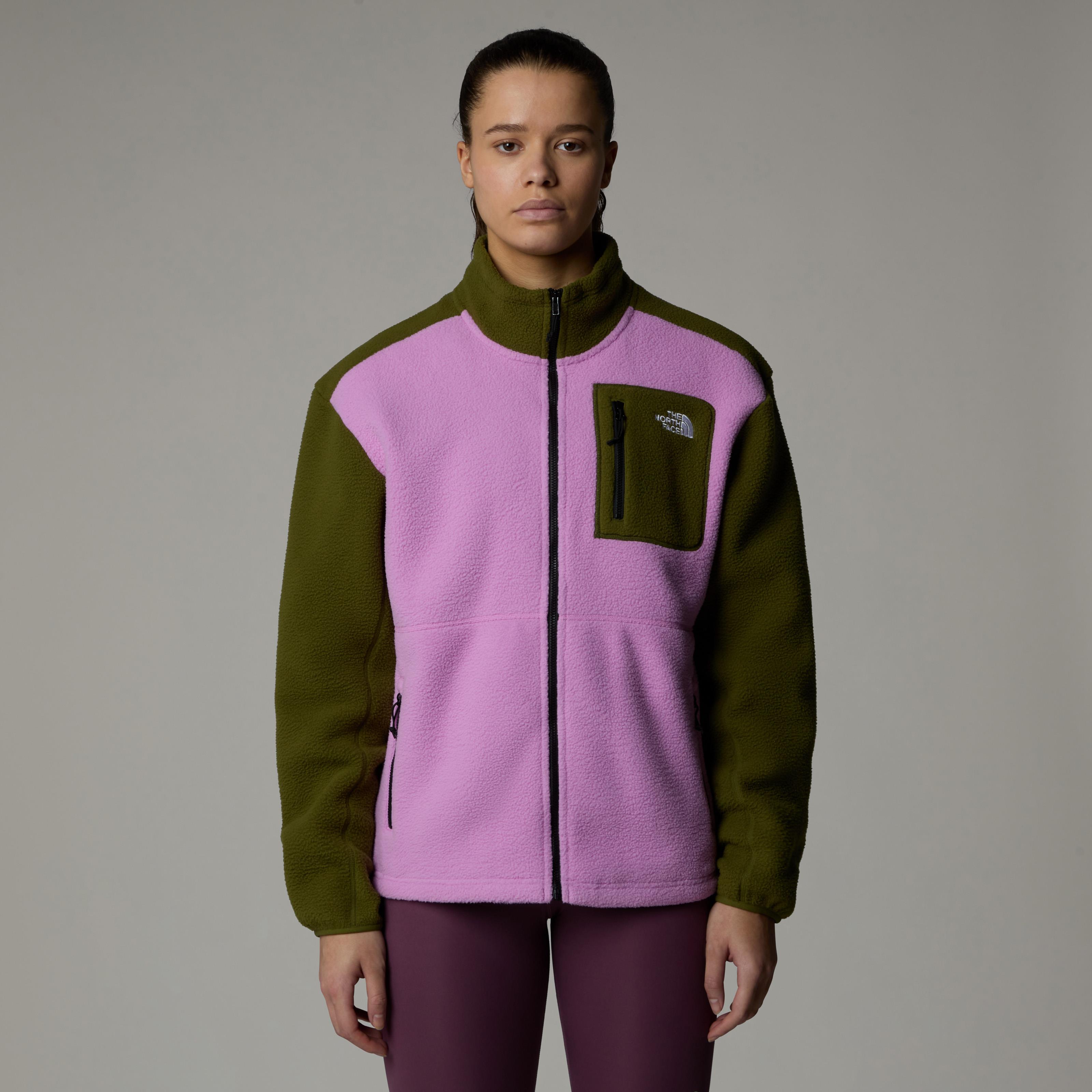 The North Face Yumiori Tam Boy Fermuarlı Kadın Polar Mont Pembe/Yeşil 